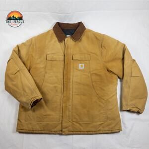 Carhartt Arctic Quilt Lined Jacket Brown Vintage Outdoor Workwear Mens Size 3XL